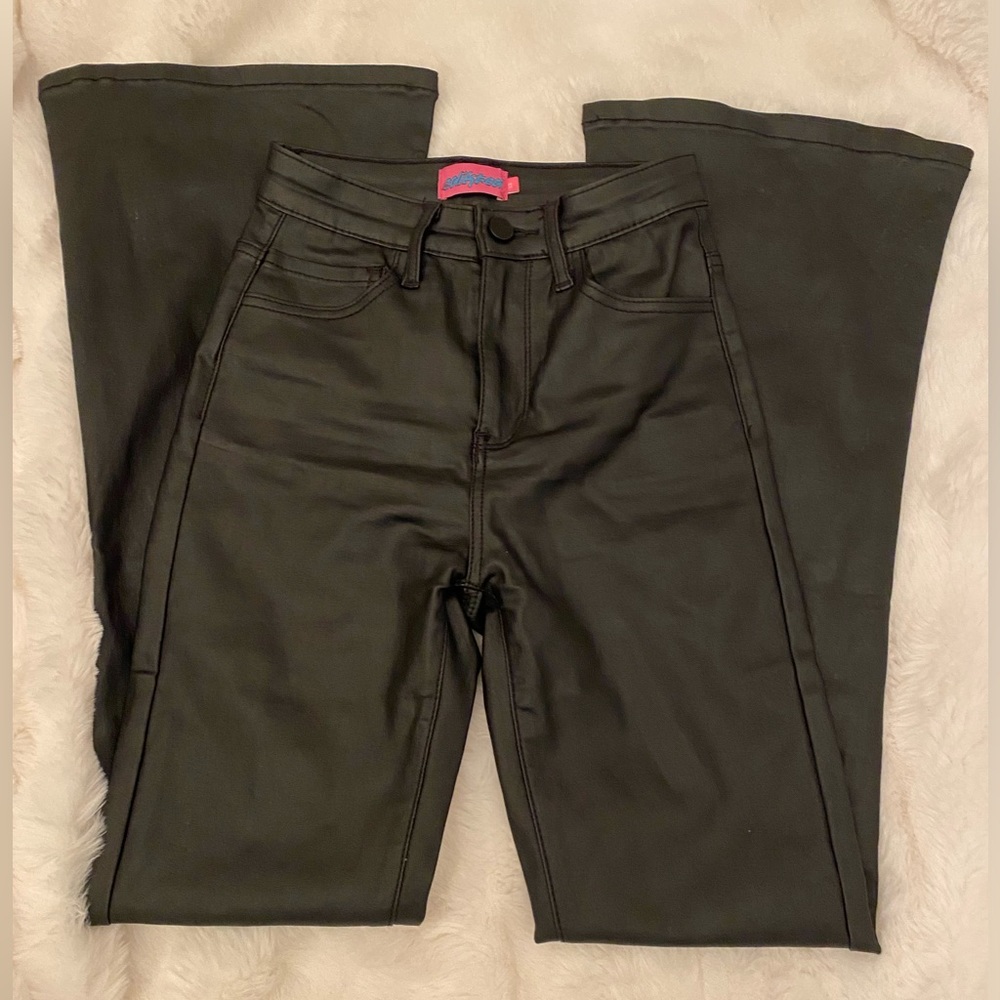 Edikted Black Leather Pants